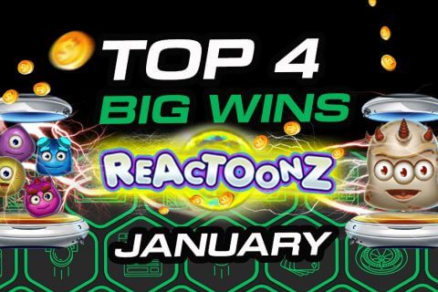 TOP  big wins Reactoonz Jan